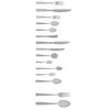 Fortessa Ringo 18/10 Stainless Steel Flatware Serving Spoon, 9.6-Inch,Silver
