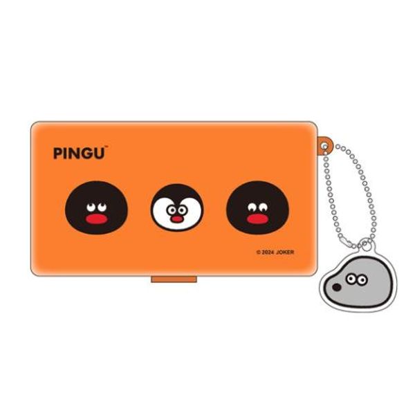 Mini case, pill case, PINGU x Matsumoto Seiji, Orange, Pingu, Eye Up, accessory case, cute, mail order available