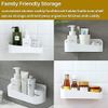 SUNFICON Shower Caddy Adhesive Bathroom Shelf Organizer Wall Mounted Storage