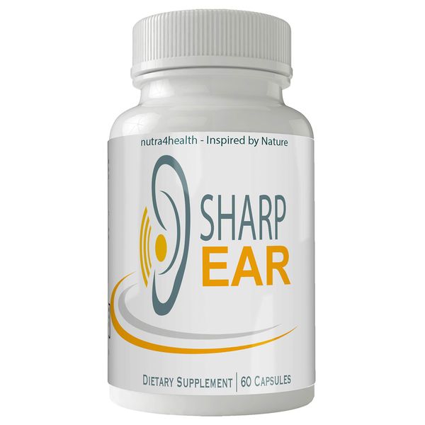 Sharp Ear Complete Tinnitus Relief Supplement, 60 Capsules, Proprietary Blend to Reduce Ear Ringing and Support Optimal Hearing Function and Clarity