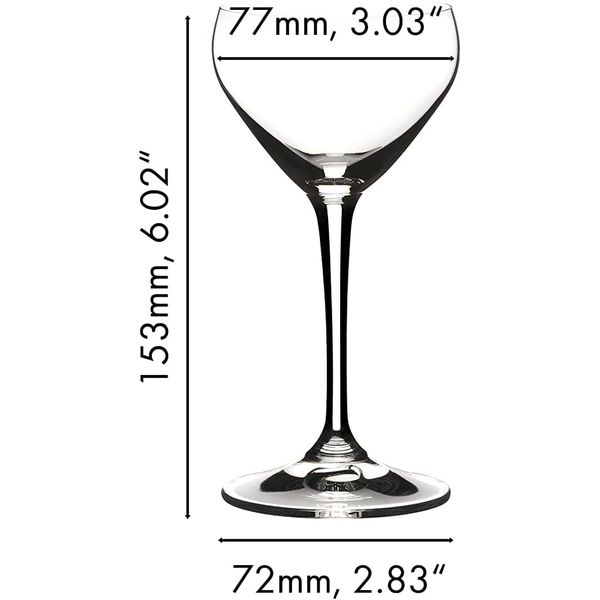 RIEDEL Drink Specific Glassware Nick & Nora Cocktail Glass 2 Count (Pack of 1)