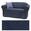 Solid Navy Furniture Slipcover Loveseat 408