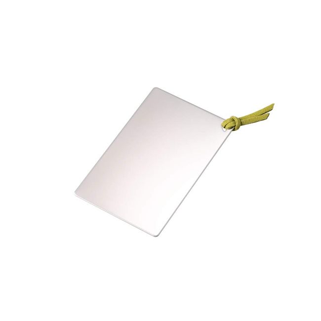 HORIUCHI MIRROR (Business Card Size Unbreakable Mirror), Safe and Safe, Unbreakable Stainless Steel Card Mirror, Green String Included, Convenient for Checking Looks in Your Pocket, Cute, Cool, Makeup Mirror, For Sales, Going Out, Made in Japan