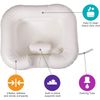 DMI Portable Shampoo Bowl, Inflatable Shampoo Bowl and Wash Basin for Bedside and In Bed Hair Washing, Hair Cuts and Hair Coloring for the Elderly, Disabled, Bedridden and Handicapped, 24 X 20, White