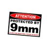 2Pack Protected 9 mm Warning Decal Self Adhesive for Car Truck Window Bumper