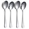 Serving Spoons 4 Pieces, Kyraton Serving Spoon, Include 2 Serving Spoon and 2 Slotted Spoons, Stainless Steel Serving Utensils, Serving Set Packing of 4