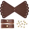Chunful 6 Pcs Leather Halter Replacement Leather Breakaway Strap for Horses (Brown)