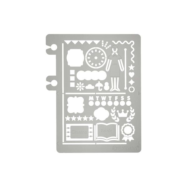 Delphonics Rolburn Memo with Pocket Template Decoration B (Silver)