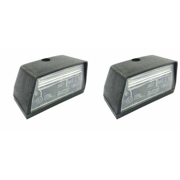 x2 Britax 868 Trailer Number Plate Light, Maypole, 12v Bulb, Clear/White