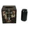 Rustic Southwestern Le Fleur Cross W/ Birch And Pinecones Tissue Box Holder Case