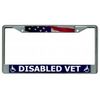 Disabled Vet Chrome License Plate Frame