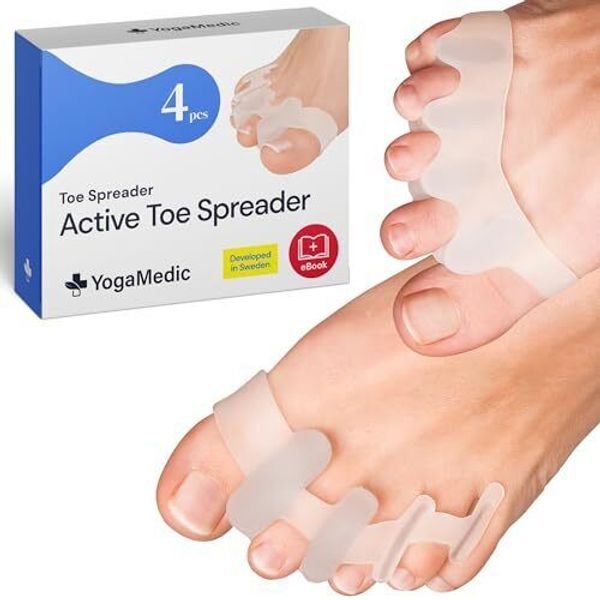 Toe Spacers Toe Separators for Overlapping Toes 4 Pcs- Improved Silicone Buni...