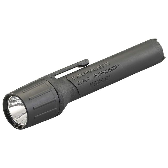 Streamlight 67100 2AA ProPolymer 65-Lumen HAZ-LO Intrinsically Safe, Waterproof Alkaline Battery Powered LED Flashlight – Black