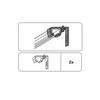 Gardinia Wall Bracket for U-Rail White, Steel, Applicable, 2