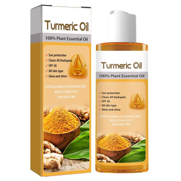 Turmeric Essential Oil,Turmeric Firming Anti Aging Face Oil and Serum,Turmeric Oil for Facial Skincare,Body Oil for Dry Skin,Face Oil Moisturiser,Smooth Skin Tone & Oil Control (1)