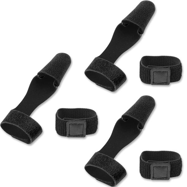 Tosenk Tip Cover (Black/Set of 3), Fishing Rod Belt, Top Cover, Rod Tie Band, High Elasticity Tip Protection Cover, Velcro Band, For Fixing Fishing Tackle Storage Accessories