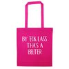 Flox Creative Tote Bag By 'eck Lass Tha's a Belter Pink