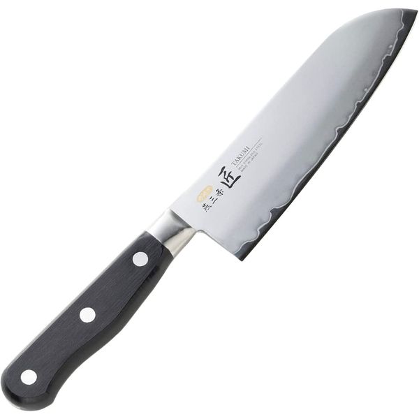 Shimomura 41929 Santoku Knife, 6.4 inches (163 mm), Takumi Tsubamesanjo (Made in Japan), Sharp Sharp, Easy to Sharp, Damascus, All-Purpose Knife, Vegetables, Meat, Fish, Stainless Steel