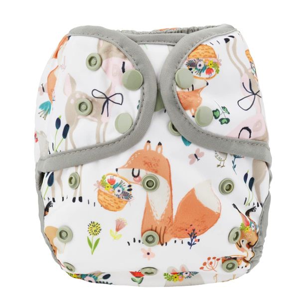 Sigzagor Baby Diaper Cover Nappy One Size 8lbs to 36lbs (Grey Deer)