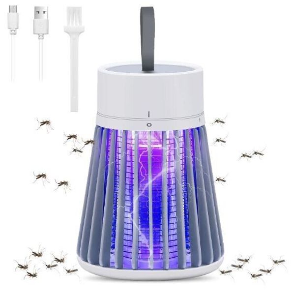 Electric Bug Zapper Mosquito Insect Killer USB LED Light Fly Trap Control Lamp