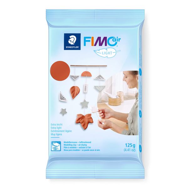 STAEDTLER 8133-76 FIMOair - Air Drying Modelling Clay, 125g - Terracotta (Pack of 1)