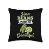 Lima Bean Funny Planting Vegetable Seeds Throw Pillow