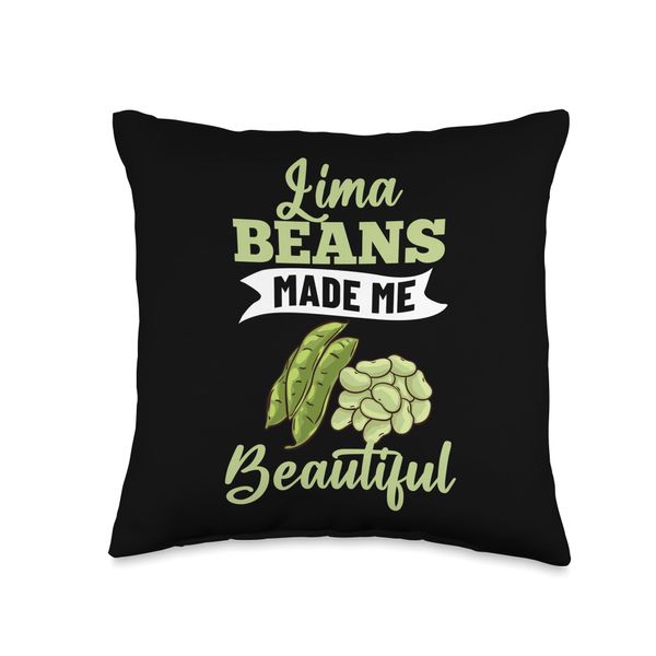 Lima Bean Funny Planting Vegetable Seeds Throw Pillow