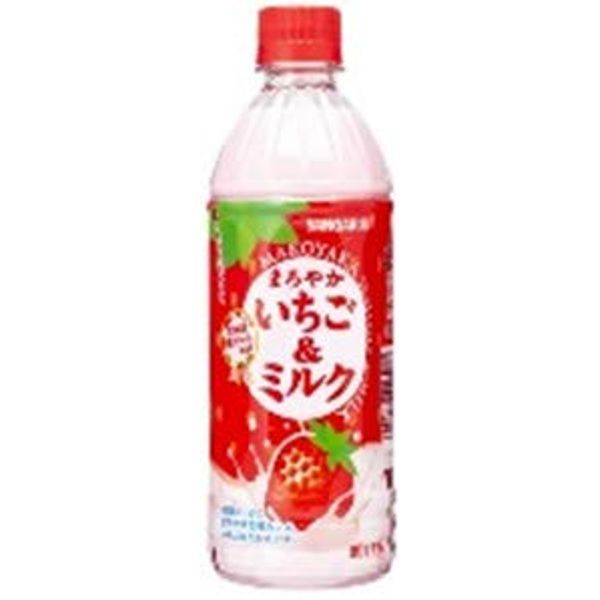 Sangaria Maroya Strawberry & Milk, 16.9 fl oz (500 ml) PET Bottles x 24 Bottles x (2 Cases)