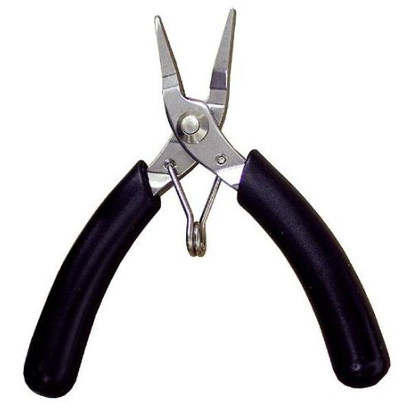 RSR 5" Flat Nose Pliers with Serrated Jaws, Cushion Grip Handles, Return Spring