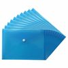 CHPL A5 Plastic Wallets with Stud Button [ 100 Pcs ] Translucent Popper Wallets for Document Storage, Filing & Organisation, Folders for Office and School [ Blue ]