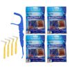 Ortho Floss| Floss for Braces| 200 Count Bag| Pack of 4 Bonus 4 Interdental Brush| Floss Dental Pick Fits Between Brace Wire and Teeth| Quick and Easy Braces Floss