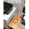 USB C Printer Cable,1M CableCreation USB C to Printer Cable USB C to B, Scanner Cable Printer Cable USB C MIDI Cable Yamaha Casio Digital Piano MIDI Controller DJ Controller, 1M Black