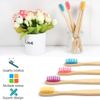SWKJ Bamboo Toothbrushes with Soft Bristles,10 Packs of Organic Natural Adult Kids Bamboo Soft Toothbrush, Eco-Friendly and Plastic Free Packaging for Family, Travel(Multicolor)