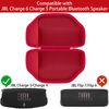 Baval Hard Portable Case Compatible with JBL Charge 6/Charge 5 Portable Waterproof Bluetooth Speaker(Red Case)