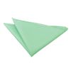 DQT Plain Solid Check Formal Casual Wedding Handkerchief Pocket Square Hanky Mint Green