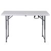 Folding Table 4' Portable Table Foldable Legs & Adjustable Height Utility Table