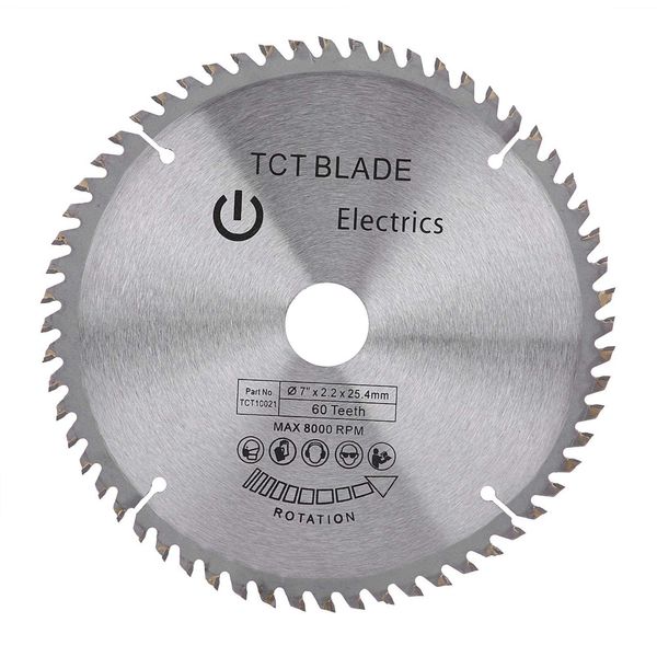 Tsumuku Chip Saw for Carpentry, Circular Saw for Carpentry, Circular Saw Blades, Outer Diameter: 7.1 inches (180 mm), Inner Diameter: 10.9 ft (25.4 m), Number of Blades: 60T, Thickness 0.8 ft (2.2 m), Circular Saw Blade for General Wood, Round Ring, High 