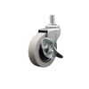 3 Inch Thermoplastic Rubber Wheel 7/8 Grip Ring Stem Caster with Brake SCC
