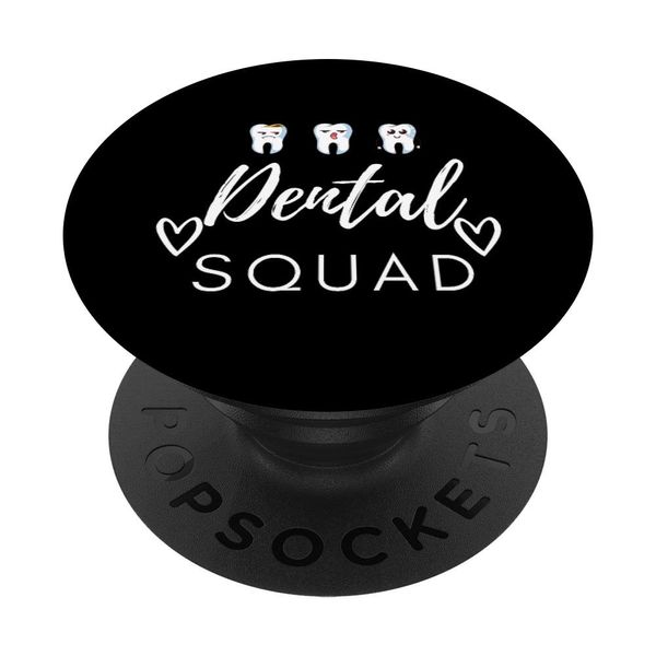 Dental Squad Assistant Dentist Hygienist Dentistry Student PopSockets Grip and Stand for Phones and Tablets