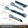 UCO 27009 Outdoor Camping Tableware Switch Spoke Utensil Set, Stone Blue