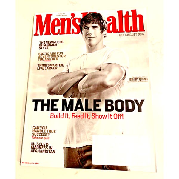 Men's Health Magazine Aug 2007 Quarterback Brady Quinn Cover