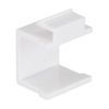 NavePoint Heavy-Duty Blank Keystone Insert, Thermoplastic, White, 15-Pack