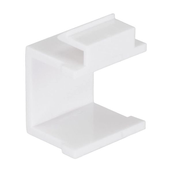 NavePoint Heavy-Duty Blank Keystone Insert, Thermoplastic, White, 15-Pack