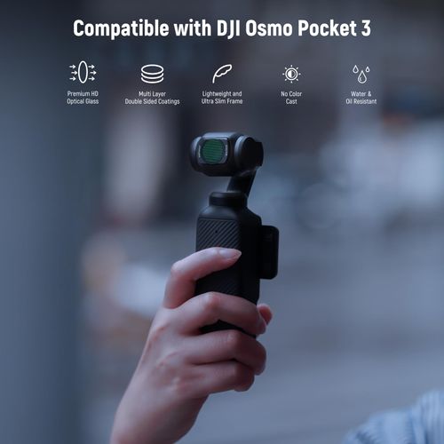 NEEWER Magnetic Effect Filter Set Compatible with DJI OSMO Pocket 3, 4 Pack 8X Star/Blue Streak Anamorphic/Light Pollution Reduction/Black Diffusion 1/4 Filters, Multi Coated HD Optical Glass