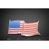 (1) AMERICAN FLAG ABS CHROME 3D CAR EMBLEM DECAL STICKER LOGO