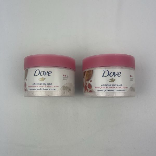 2X Dove Exfoliating Body Polish Pomegranate Seeds & Shea Butter