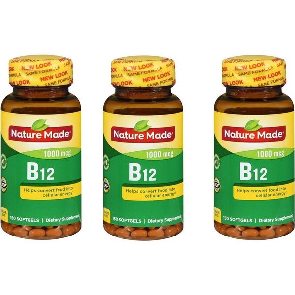Nature Made Vitamin B-12 Softgels 150ct (3 Pack)