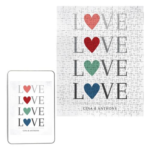 Lets Make Memories Personalized Lots of Love Puzzle - Valentines Day - for Couples
