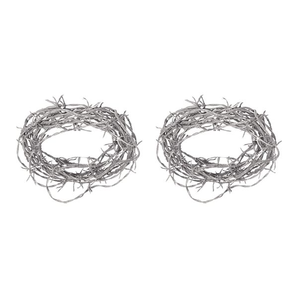 Beistle S00115-SAZ2 Stacheldraht-Girlande, Silber