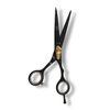 ELF Hairdressing Barber Hair Scissors for Professional Hairdressers Barbers Stainless Steel Hair Cutting Shears - For Salon Barbers, Men, Women, Children and Adults Black - 6 inch